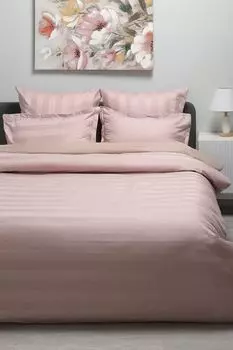 Комплект постельного белья из сатина Suite stripe rose 21maison