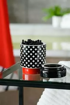 Контейнер керамический с принтом Memphis Moroshka