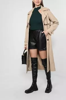 Короткие шорты из экокожи Loft