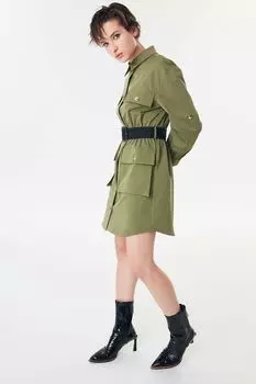 Короткое платье с накладными карманами Twist