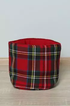 Корзина кухонная в клетку Tartan red COINCASA