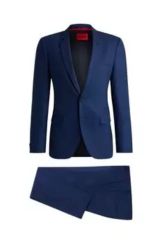 Костюм облегающего кроя из смесовой шерсти HUGO