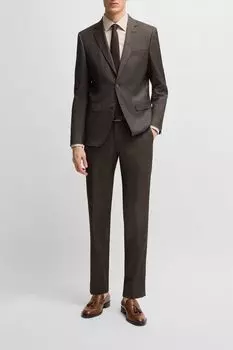 Костюм шерстяной облегающего кроя BOSS