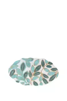 Коврик для ванной хлопковый с принтом Leaves COINCASA