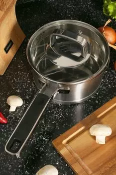 Ковш со стеклянной крышкой Dona 16 см Nadoba