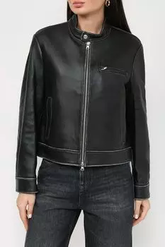 Кожаная куртка с воротником-стойкой Dunst