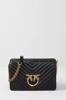Кожаная сумка кросс-боди Love Click Pinko