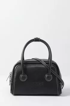 Кожаная сумка сетчел с логотипом бренда Margesherwood