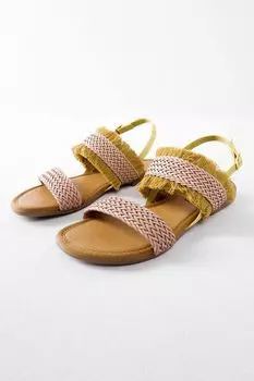 Кожаные босоножки на плоском ходу Paola Ray