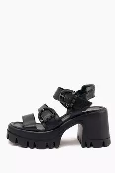 Кожаные босоножки с пряжками MYSA