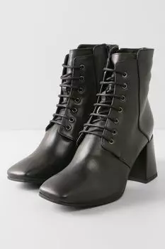 Кожаные ботильоны на шнуровке Ever be