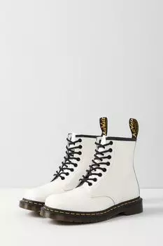 Кожаные ботинки на шнуровке 1460 White Smooth Dr Martens