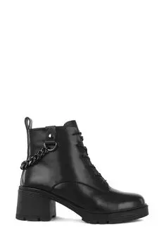 Кожаные ботинки с декоративной цепью Abricot