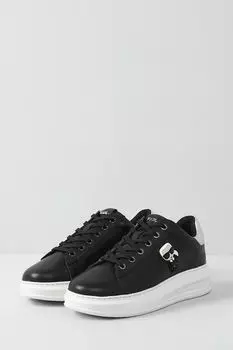 Кожаные кеды с фирменным логотипом Karl Lagerfeld
