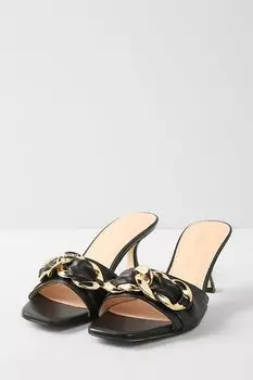 Кожаные мюли на каблуке Guess