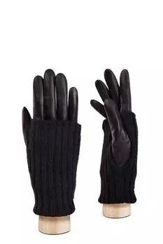 Кожаные перчатки с трикотажным верхом ELEGANZZA