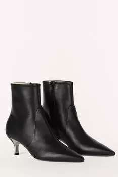 Кожаные полусапоги на каблуке kitten hill Furla