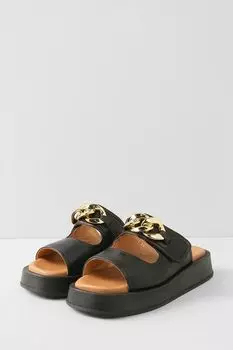 Кожаные сабо с декором Ever be