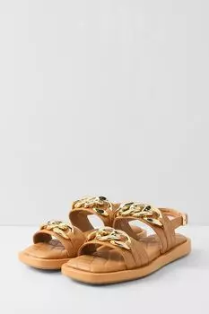 Кожаные сандалии с декором Ever be