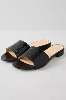 Кожаные шлепанцы на каблуке Ever be