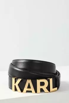 Кожаный ремень с логотипом Karl Lagerfeld