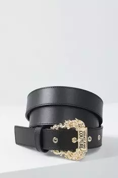 Кожаный ремень с массивной пряжкой VERSACE JEANS COUTURE