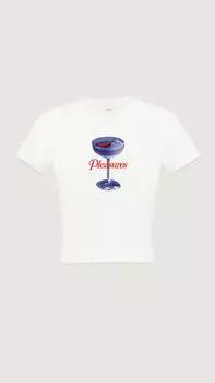 Кроп-фуболка Pleasures The Orlines
