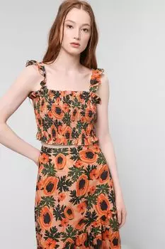 Кроп-топ из сжатого хлопка BELUCCI