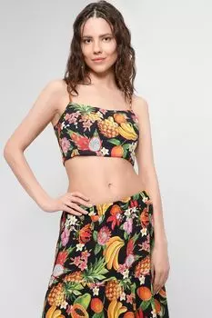 Кроп-топ с тропическим принтом BELUCCI