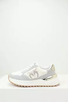 Кроссовки комбинированные высокой подошве Pinko