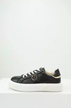 Кроссовки кожаные с логотипом Pinko