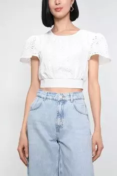 Кружевной кроп-топ из хлопка FRACOMINA