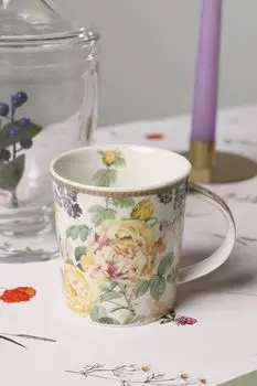 Кружка фарфоровая с принтом в подарочной упаковке EDG