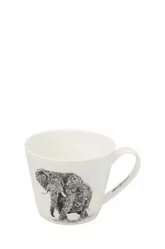 Кружка фарфоровая с принтом Африканский слон в подарочной упаковке Maxwell & Williams