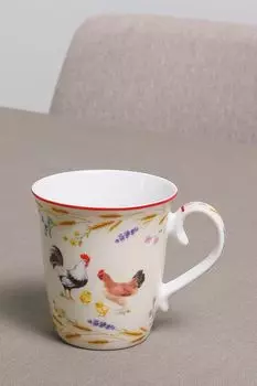 Кружка фарфоровая с принтом Country Life Easy Life