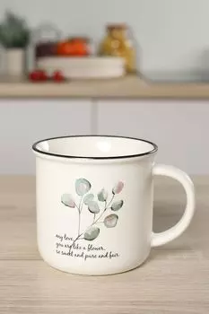 Кружка фарфоровая с принтом Herbarium Эвкалипт Anna Lafarg