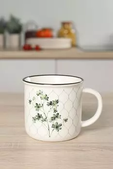 Кружка фарфоровая с принтом Herbarium Лапчатка Anna Lafarg