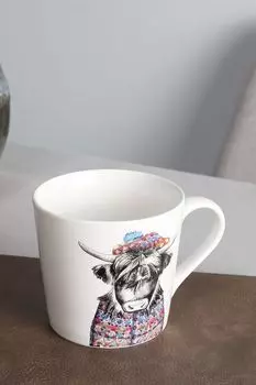 Кружка фарфоровая с принтом Mikasa Cow Kitchen Craft