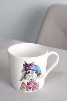 Кружка фарфоровая с принтом Mikasa Rabbit Kitchen Craft