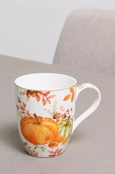 Кружка фарфоровая с принтом Тыква Easy Life