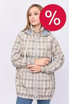 Куртка без утеплителя с капюшоном в клетку Franco Vello