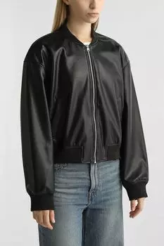 Куртка-бомбер из искусственной кожи HUGO