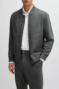 Куртка-бомбер шерстяная BOSS