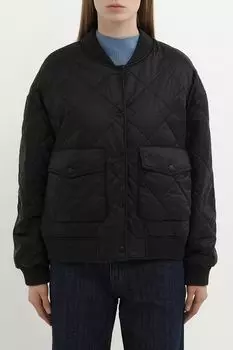 Куртка-бомбер стеганая с трикотажными манжетами ELEGANZZA