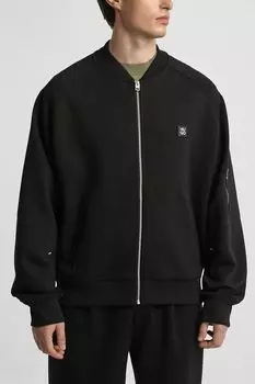 Куртка-бомбер трикотажная свободного кроя HUGO