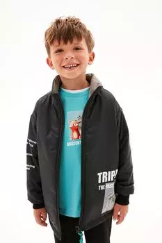 Куртка двусторонняя утепленная с принтом Bell Bimbo