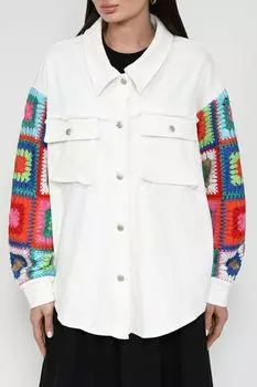 Куртка джинсовая комбинированная с карманами Twist