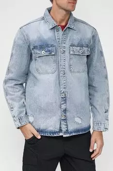 Куртка джинсовая с эффектом потертости Loft