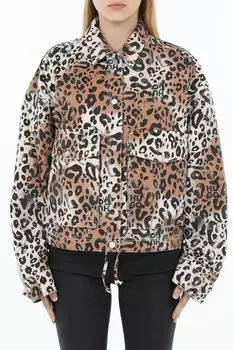 Куртка джинсовая с анималистичным принтом HUGO