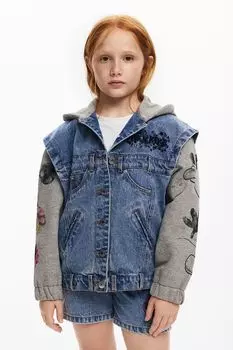 Куртка джинсовая с капюшоном и принтом Desigual